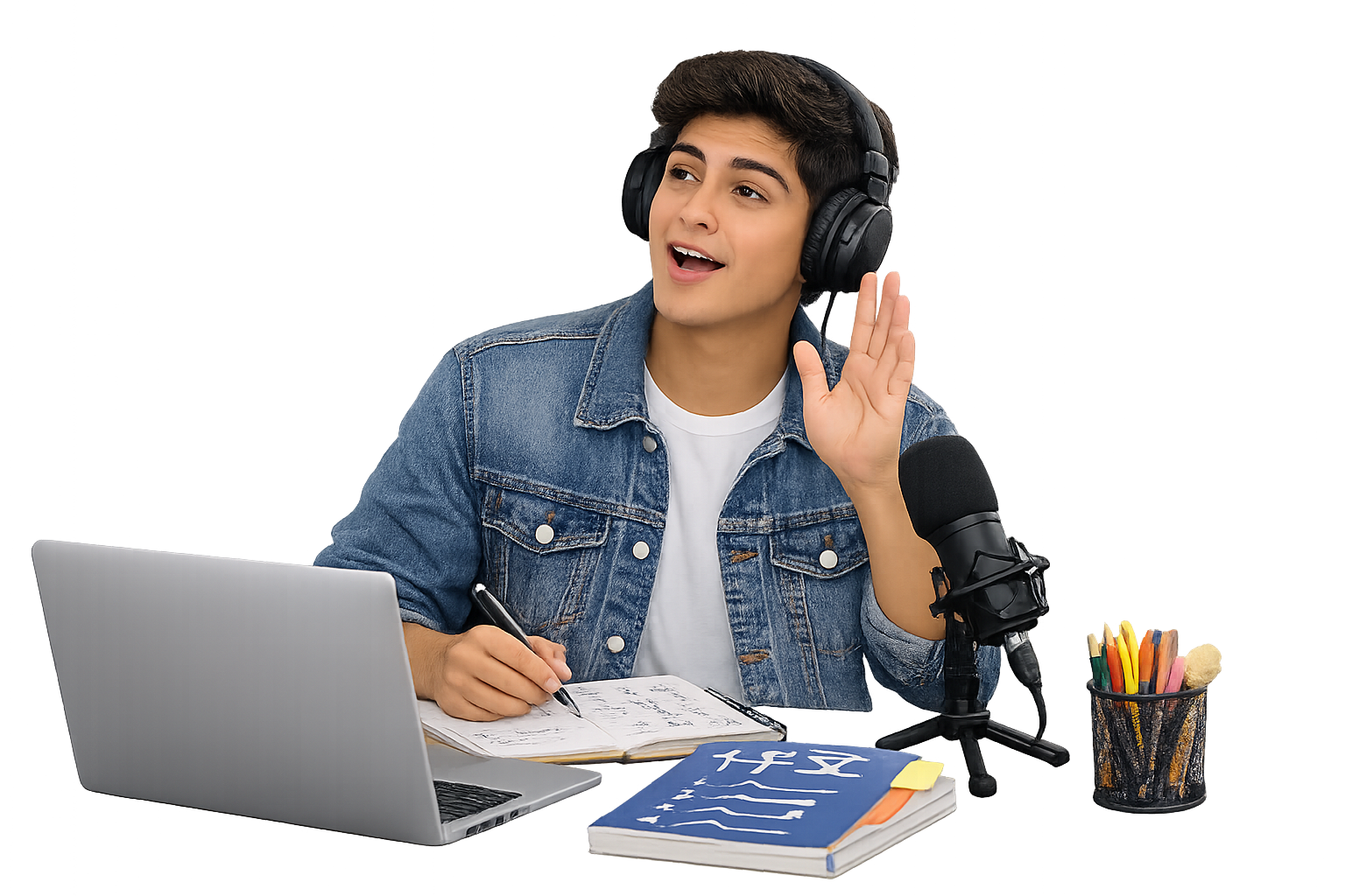 Estudiante practicando pronunciación de chino mandarín online con Instituto Lao